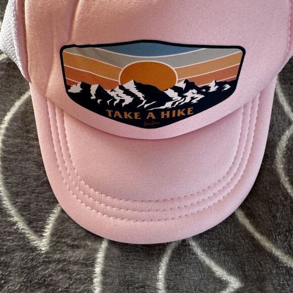 Bubu Take a Hike Mesh Style Hiking Snapback Trail Pink Trucker Hat - Picture 4 of 7